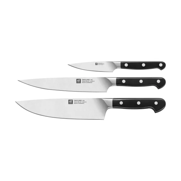 Zwilling Set de couteaux Zwilling Pro 3 pièces Noir-acier inoxydable