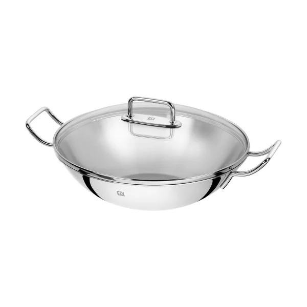Zwilling Wok Zwilling Plus avec couvercle en verre Ø32 cm Acier inoxydable